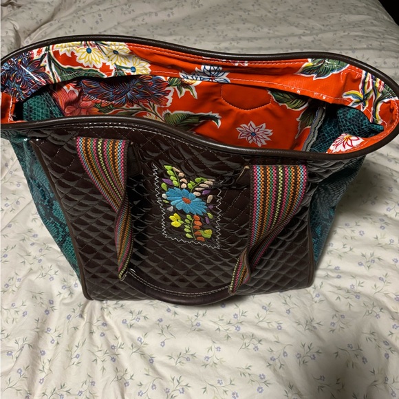 Consuela Brown Quilted Tote Bag - Picture 4 of 10